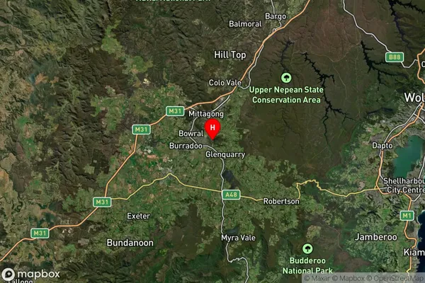 East Bowral,New South Wales Satellite Map