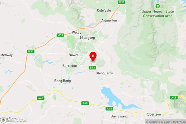 East Bowral,New South Wales Area Map