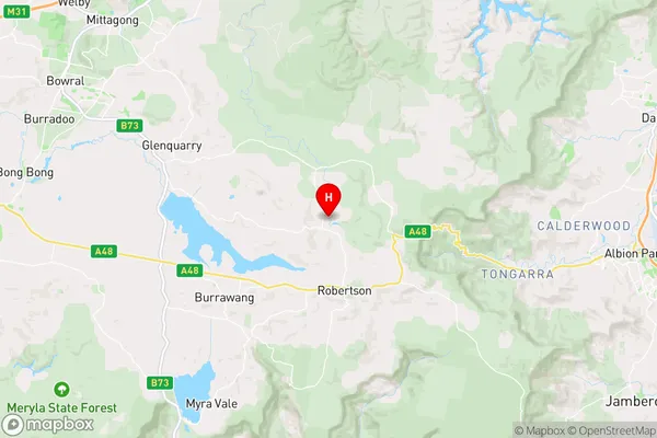 East Kangaloon,New South Wales Area Map