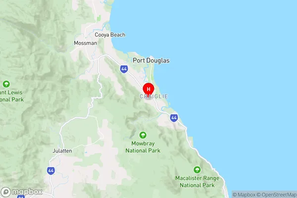 Craiglie,Queensland Area Map