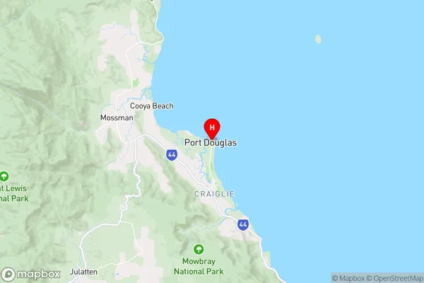 Port Douglas,Queensland Area Map