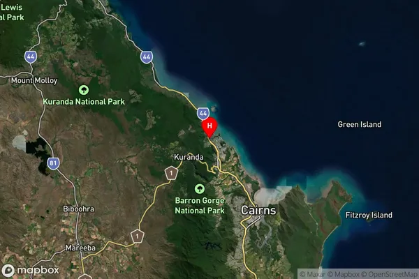 Kewarra Beach,Queensland Satellite Map