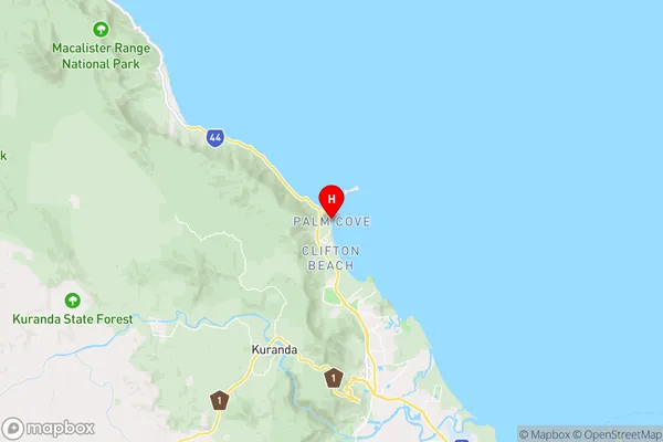 Palm Cove,Queensland Area Map