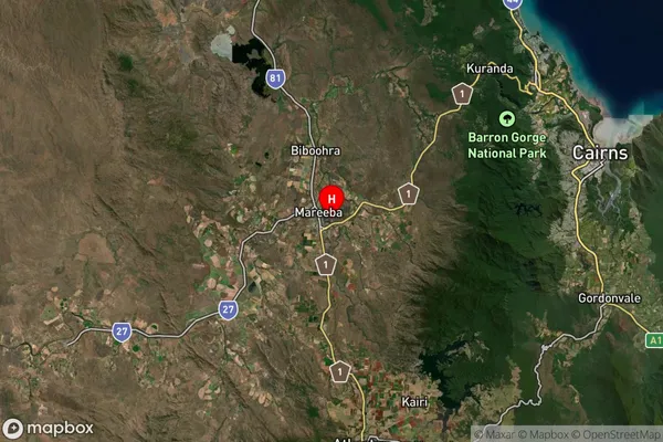 Mareeba,Queensland Satellite Map