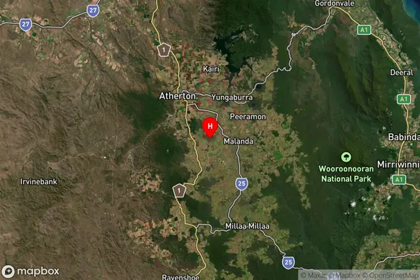 Upper Barron,Queensland Satellite Map