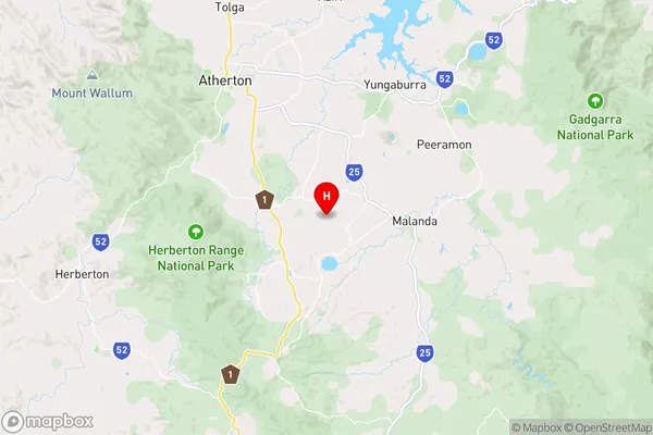 Upper Barron,Queensland Area Map