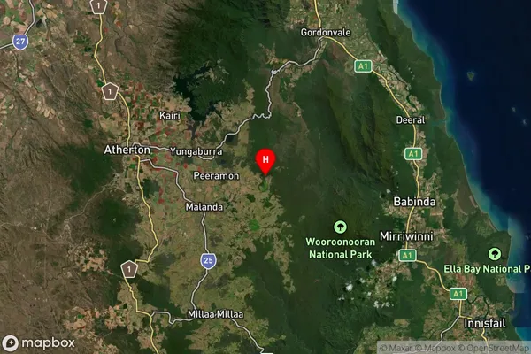 Butchers Creek,Queensland Satellite Map