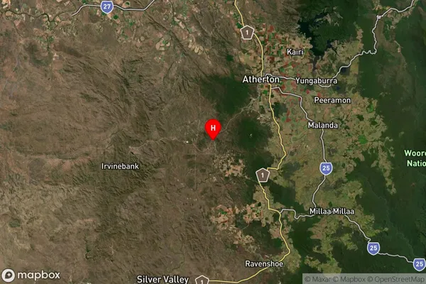 Herberton,Queensland Satellite Map