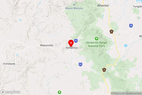 Herberton,Queensland Area Map