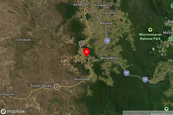 Evelyn,Queensland Satellite Map