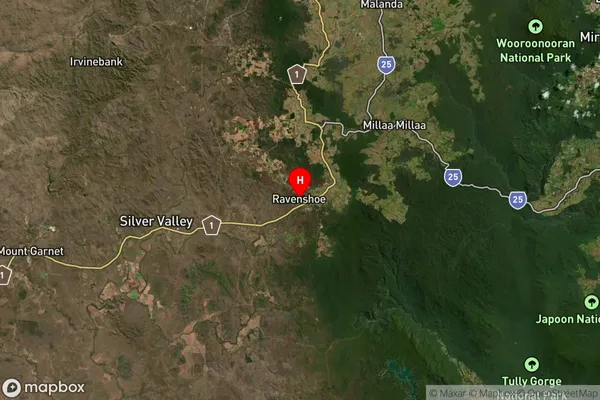 Ravenshoe,Queensland Satellite Map