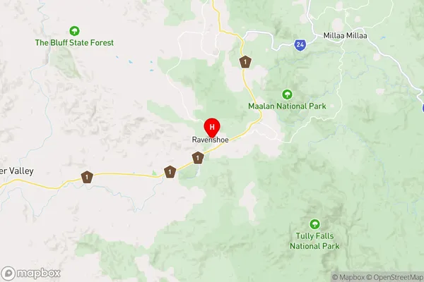 Ravenshoe,Queensland Area Map