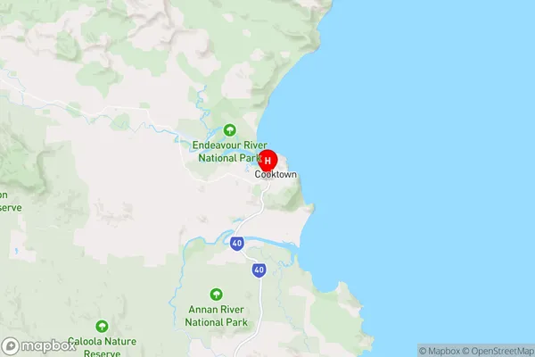 Cooktown,Queensland Area Map