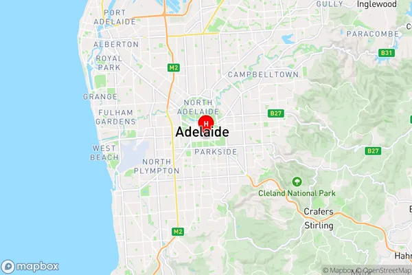 Adelaide,South Australia Area Map