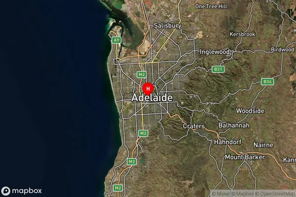 Adelaide Bc,South Australia Satellite Map