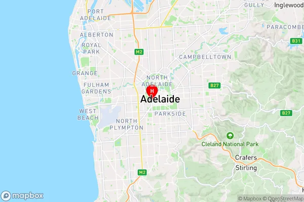 Adelaide Bc,South Australia Area Map