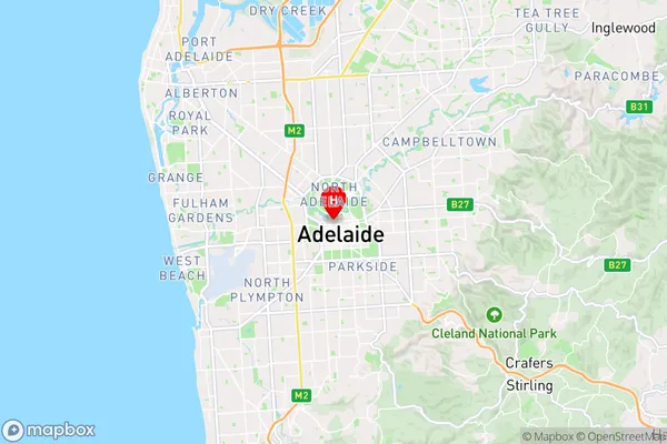 Adelaide,South Australia Area Map