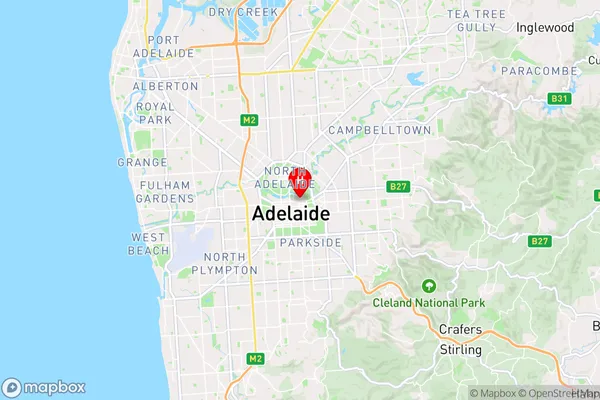 Adelaide University,South Australia Area Map