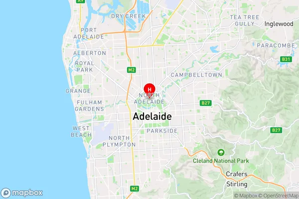 North Adelaide,South Australia Area Map