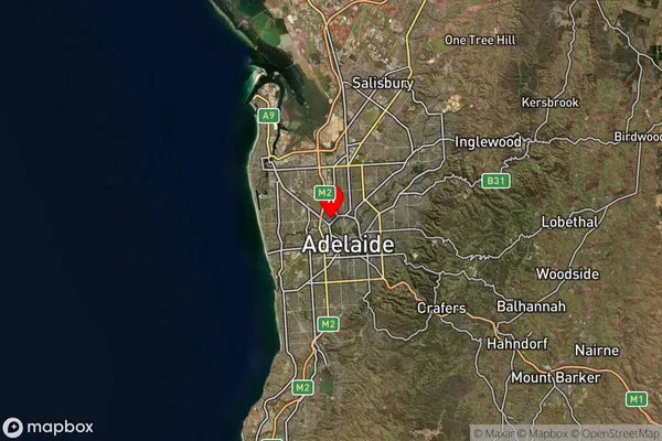 Bowden,South Australia Satellite Map