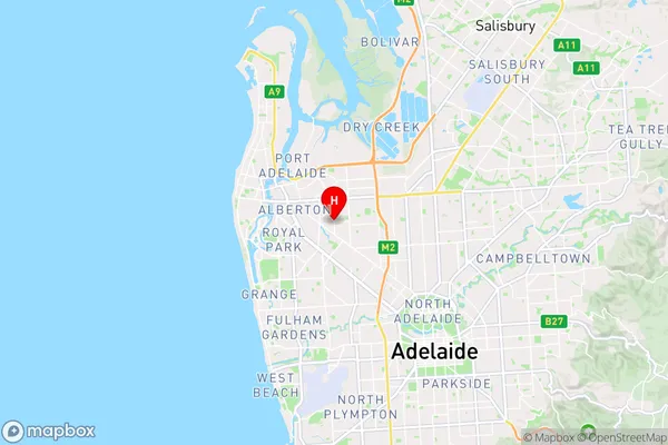 Woodville North,South Australia Area Map