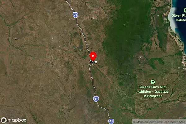 Coen,Queensland Satellite Map