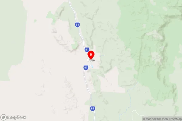 Coen,Queensland Area Map