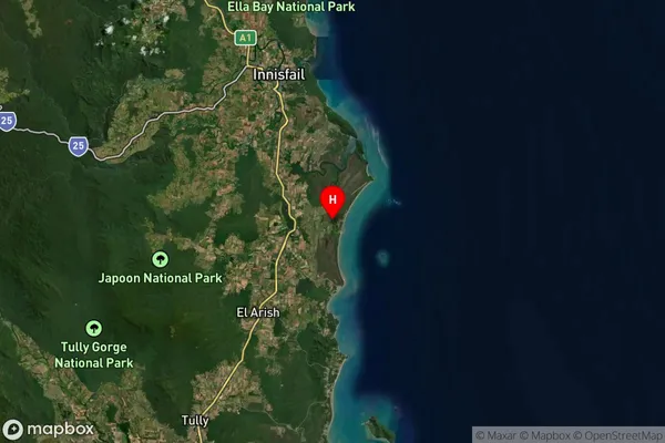 Cowley Beach,Queensland Satellite Map