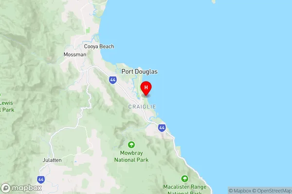 Four Mile Beach,Queensland Area Map