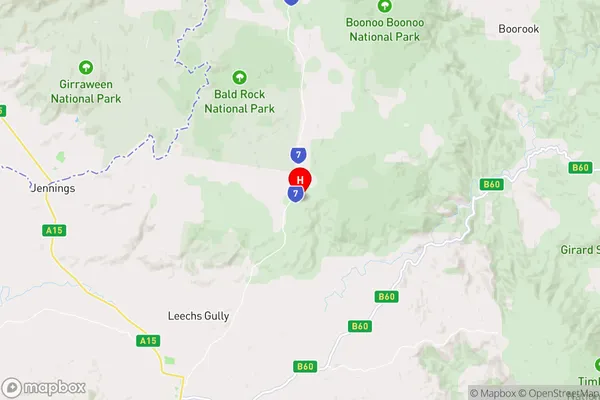 Boonoo Boonoo,New South Wales Area Map