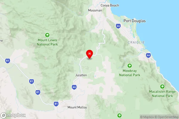 Julatten,Queensland Area Map