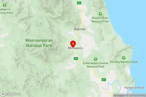 Miriwinni,Queensland Area Map