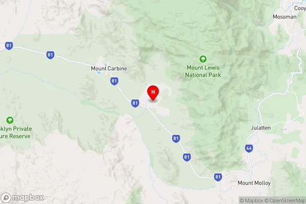 Mount Carbine,Queensland Area Map