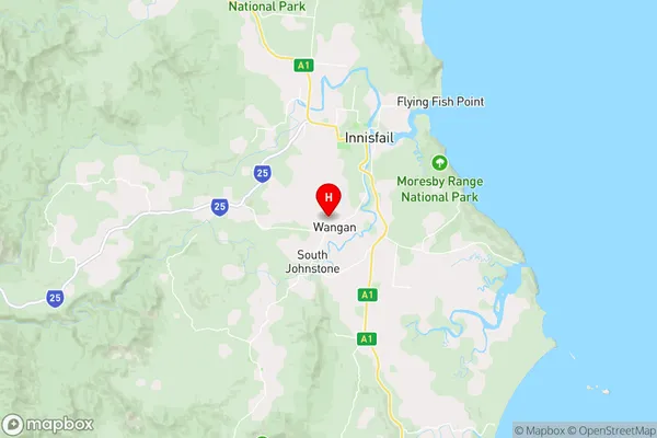 Wangan,Queensland Area Map