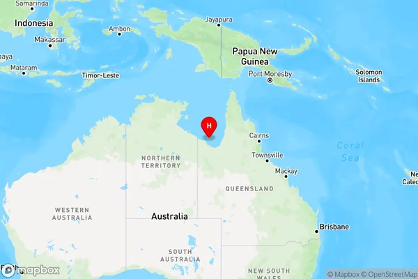 Wellesley Islands,Queensland Region Map