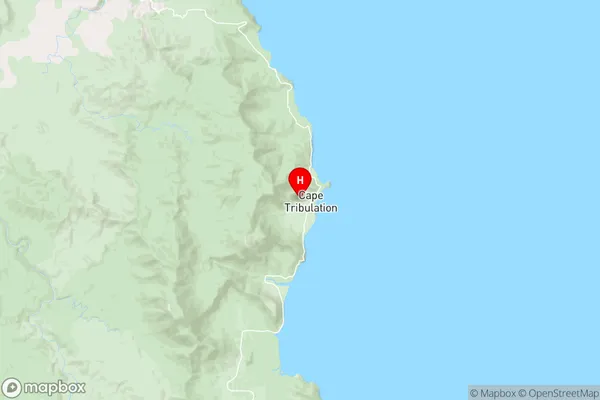 Cape Tribulation,Queensland Area Map