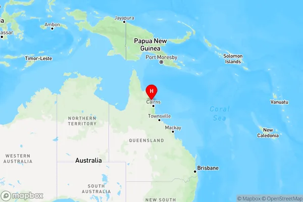 Cape Tribulation,Queensland Region Map