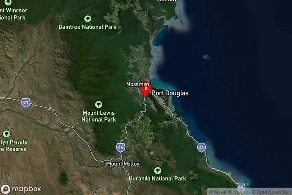 Cassowary,Queensland Satellite Map