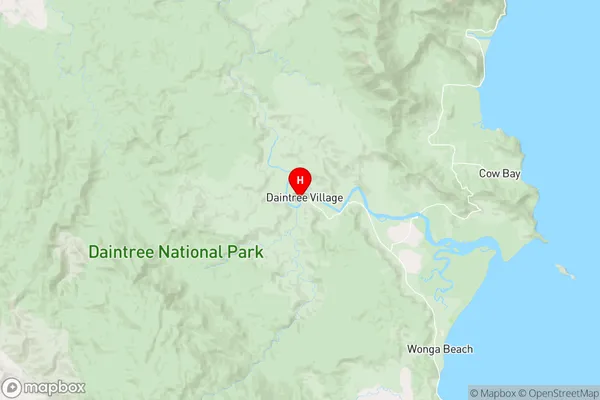 Daintree,Queensland Area Map