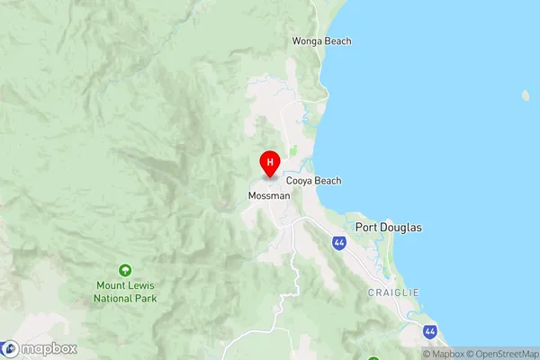 Mossman,Queensland Area Map