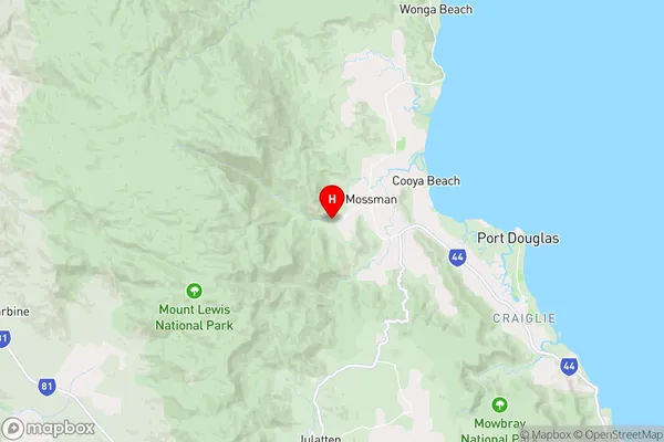 Mossman Gorge,Queensland Area Map