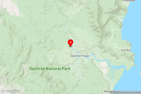 Upper Daintree,Queensland Area Map