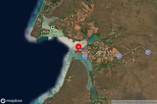 Weipa,Queensland Satellite Map