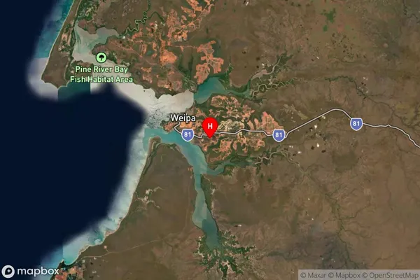 Weipa Airport,Queensland Satellite Map