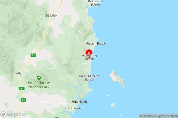 Wongaling Beach,Queensland Area Map