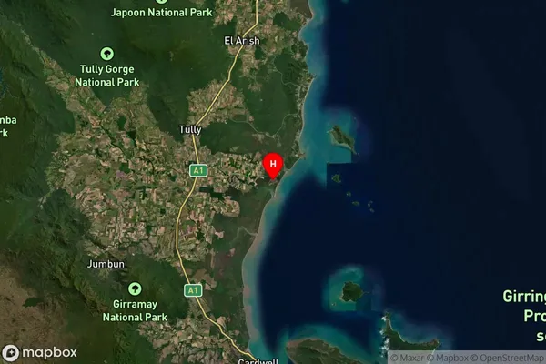 Tully Heads,Queensland Satellite Map