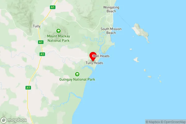 Tully Heads,Queensland Area Map