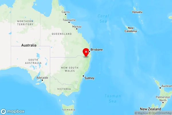 Tenterfield,New South Wales Region Map