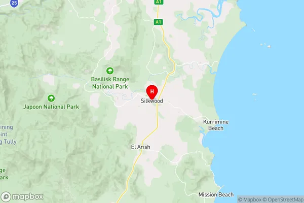 Silkwood East,Queensland Area Map