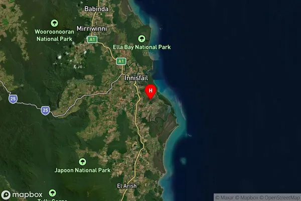 Etty Bay,Queensland Satellite Map